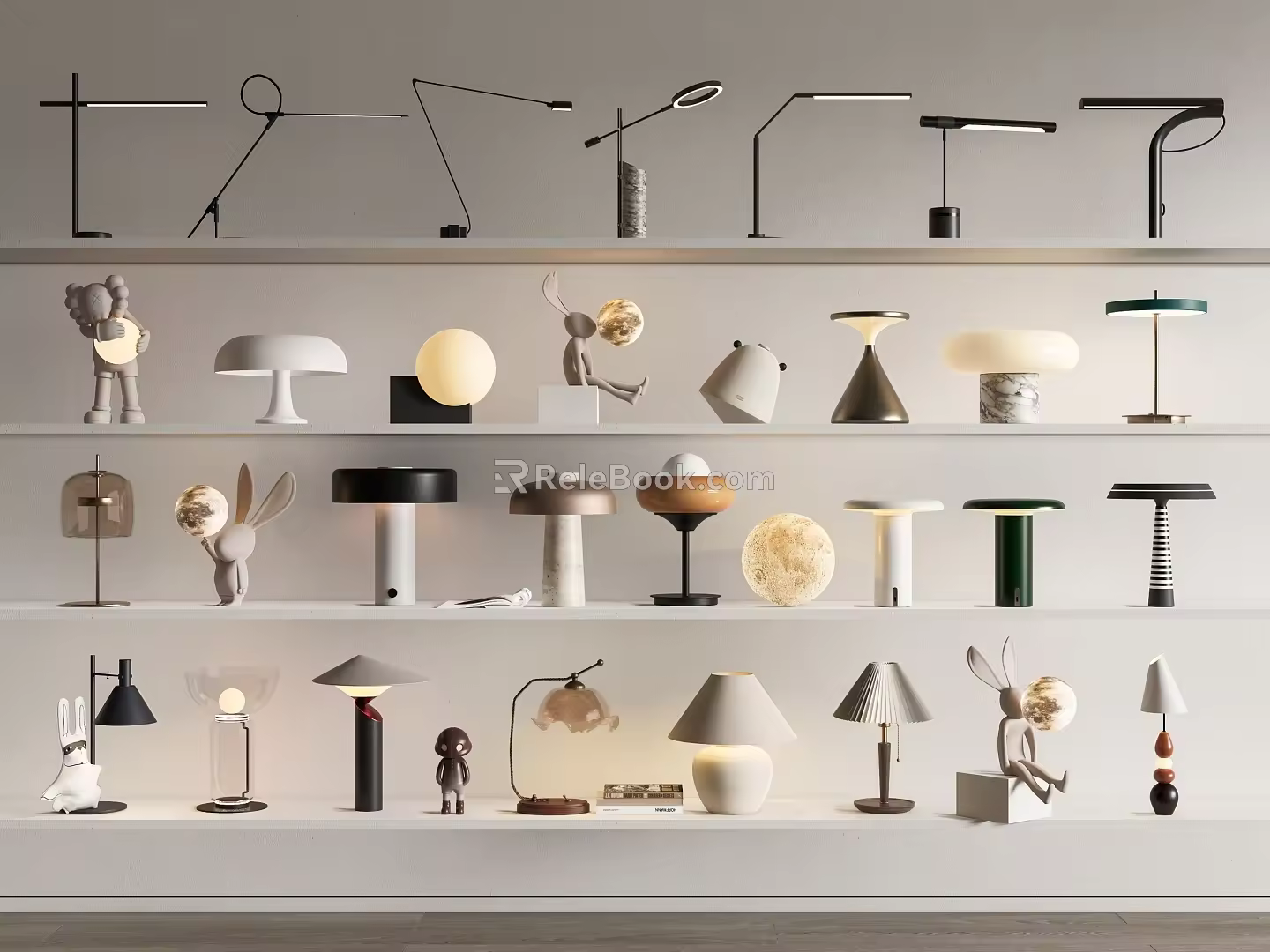 Table Lamp Art Table Lamp Shaped Table Lamp Mushroom Lamp Moon Lamp Rabbit Lamp 3d model