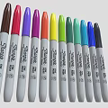 Sharpie Markers With Assorted Vibrant Colors Neatly Arranged For Daily Use