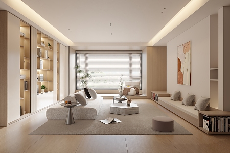 modern living room 3d model