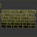 Neatly Stacked Green Wooden Stone Blocks In Layered Structure Design