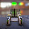 Terminal of a subway station or bus station 3d model