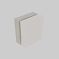 White Modern Storage Cabinet With Multiple Doors Clean Lines And Sleek Home Storage Solution 3d model