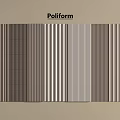 Poliform Modern Wall Panels With Textured Patterns And Neutral Color Designs 3d model