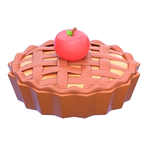 Modern Apple Pie Food Cartoon Food 3d model