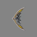 Modern Sci Fi Weapon Design With Yellow Accents And Silver Metallic Structure 3d model