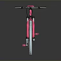 Scott Pink Mountain Bicycle With Thick Tires And White Rimmed Wheels