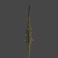 Realistic 3D Spinosaurus Dinosaur Model With Sailback And Green Yellow Skin