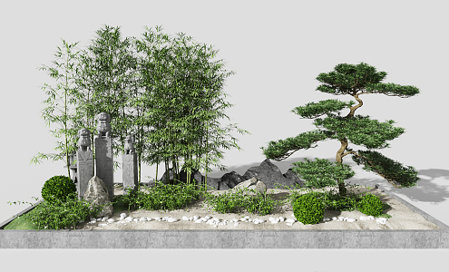 New Chinese landscape sketch 3d model