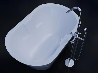 Modern Shower Faucet with Tub Spout and Handheld Sprayer for Bathroom Bathtub 3d model
