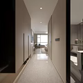 Modern Hotel Guest Room Interior With Comfortable Bed Armchairs And Decorative Wall Art