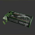 Black Snake 9mm Ammunition Box With Bullets For Weapon 3d model
