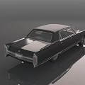 Black Classic Vintage Car Model With Retro Design And Chrome Accents