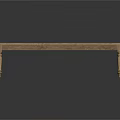 Classic Wooden Long Table With Carved Legs And Natural Solid Wood Finish