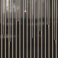 Modern Elegant Luxury Metal Slat Accent Wall With Illuminated Lighting Details