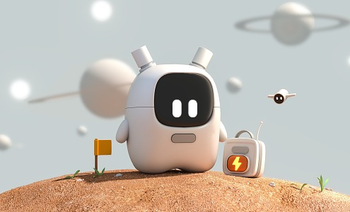 Modern Robot Small Robot 3d model