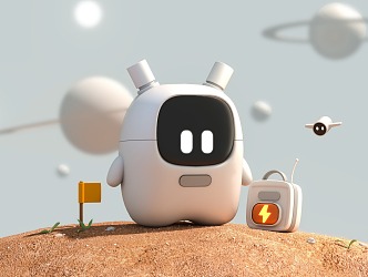 Modern Robot Small Robot 3d model