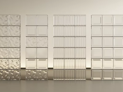 Stylish Glass Partition Designs Featuring Textured And Transparent Panels For Modern Interior 3d model