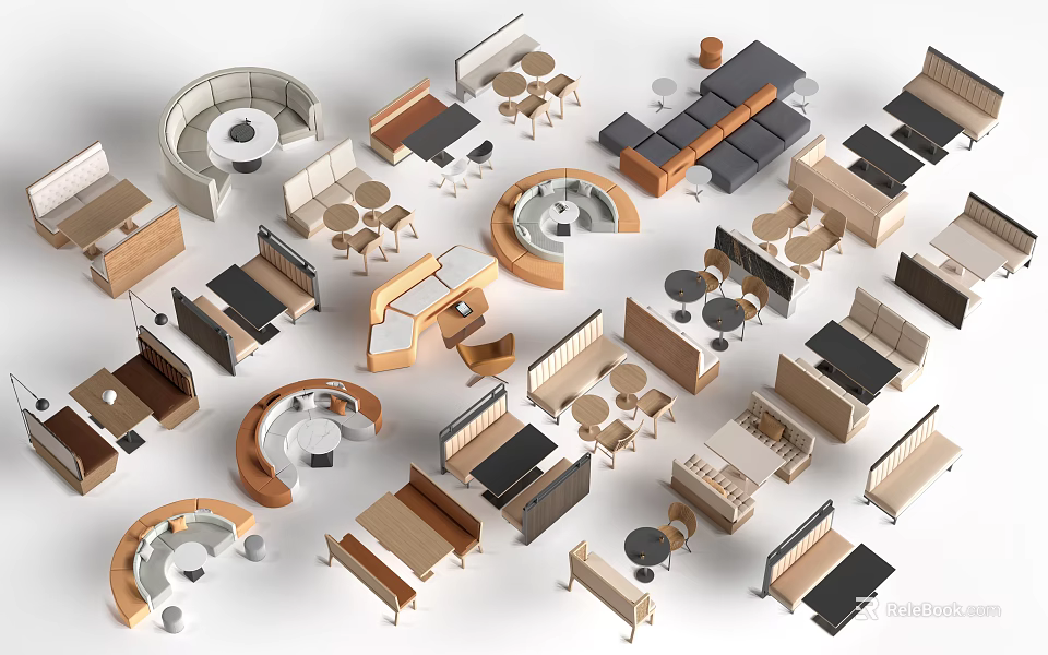 Modern Modular Sofa Set with Multiple Configurations and Stylish Design Elements 3d model