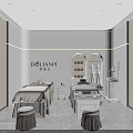 Beauty Salon Treatment Room Interior With Treatment Beds Stools Posters Shelves And Equipment