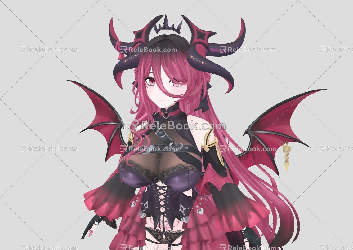 Manga Female Anime Female Cartoon Female Girl Female Character Game Female Witch Mage Cute Girl 3d model