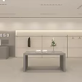 Minimalist White Clothing Store Interior With Glass Displays And Clothing Racks