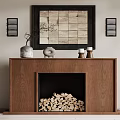 Middle ancient style fireplace 3d model