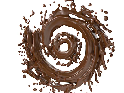 Wall Decor with Chocolate Swirl Splash Design for Modern Artistic Interior 3d model
