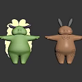 Modern Game Character Cartoon Animals Animated Animals 3d model
