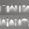 Various Downlights And Spotlights Displaying Different Beam Shapes And Light Intensities