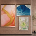 Modern decorative painting combination 3d model