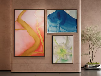 Modern decorative painting combination 3d model