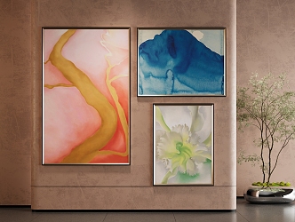 Modern decorative painting combination 3d model