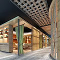 Classic Restaurant Interior Design With Stone Walls Wooden Elements And Bookshelves
