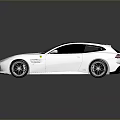 White Ferrari Sports Car Featuring Black Roof Hatchback Design And Black Wheels