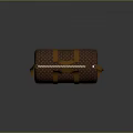 Stylish Brown Monogrammed Leather Handbag With Dual Handles And Shoulder Strap