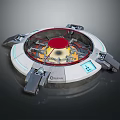 Osteonic Advanced Mechanical Device With Circular Structure Red Core And Control Panel