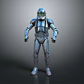 Silver Armored Humanoid Figure With Green Eyes And Detailed Armor