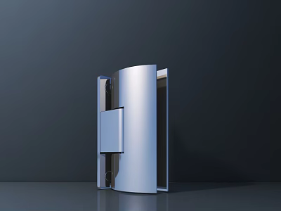 Modern Metal Door Handle Design With Sleek Silver Finish And Contemporary Style 3d model