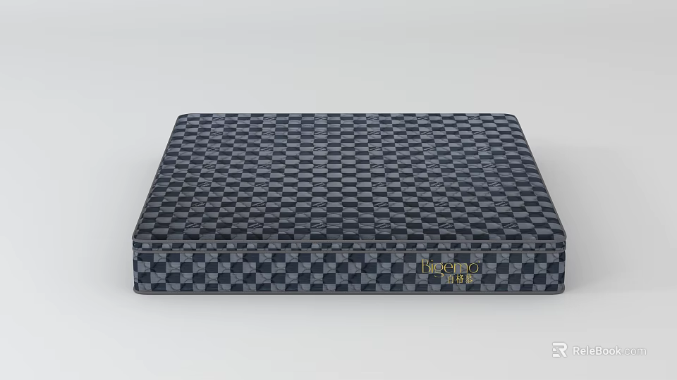 HUAXIN Mattress Premium Quality Dark Blue Checkerboard Pattern Comfortable Supportive Design for Better Sleep 3d model 