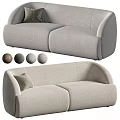 Stylish Modern Gray Fabric Two Seater Sofa With Color Options