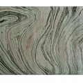 Decorative Square Carpet With Swirl Wave Patterns In Light Green Pink Gray Tones