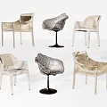 Modern Transparent Leisure Chairs With Unique Designs And Various Black Base Styles
