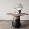 Quiet Table Middle Round Table Color 3d model
