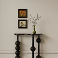Middle Ancient French Duan Jing Entrance Cabinet 3d model