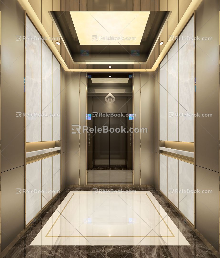 Modern elevator car model