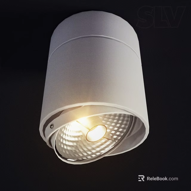 Modern White Downlight Spotlight With Bright Warm Light For Ceiling Mounted Lighting 3d model