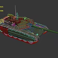 Modern Main Battle Tank With Turret Cannon Tracked Chassis And Antenna