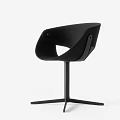 Modern Black Office Chair With Sleek Design Cross Base Displayed From Multiple Angles 3d model