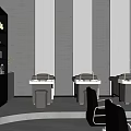 Modern Hair Salon Interior With Styling Chairs Mirrors Workstations And Lighting