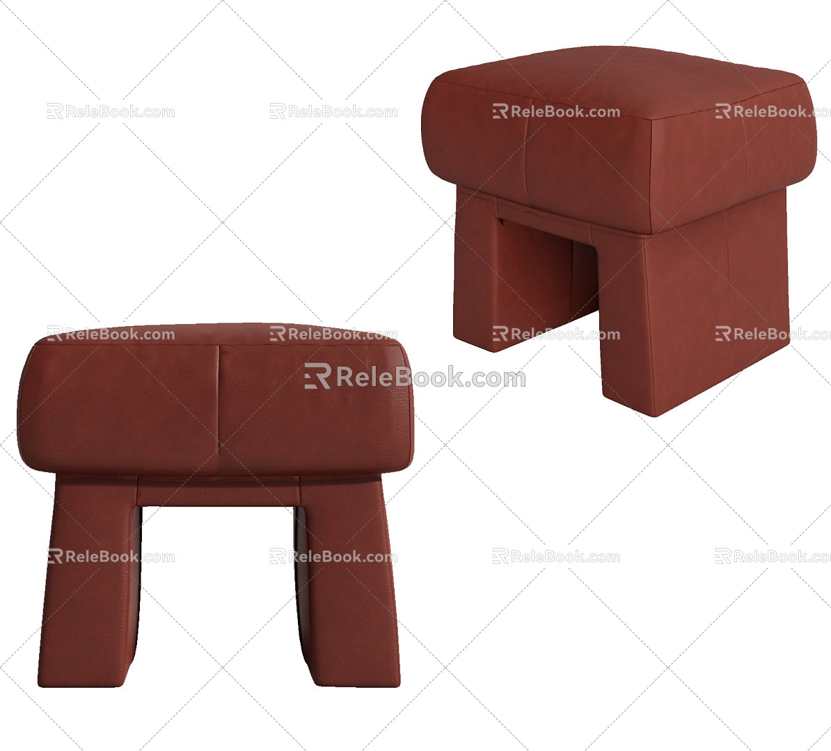 Modern Sofa Stool Low Stool Pier 3d model